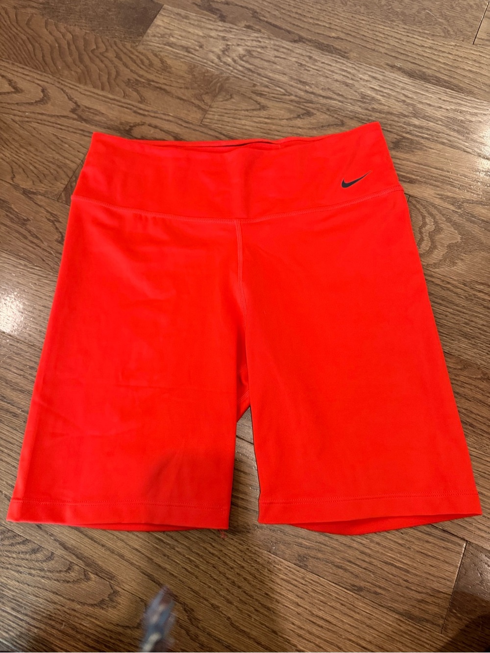 Nike Women's Bright Red Mid-Rise Bike Shorts